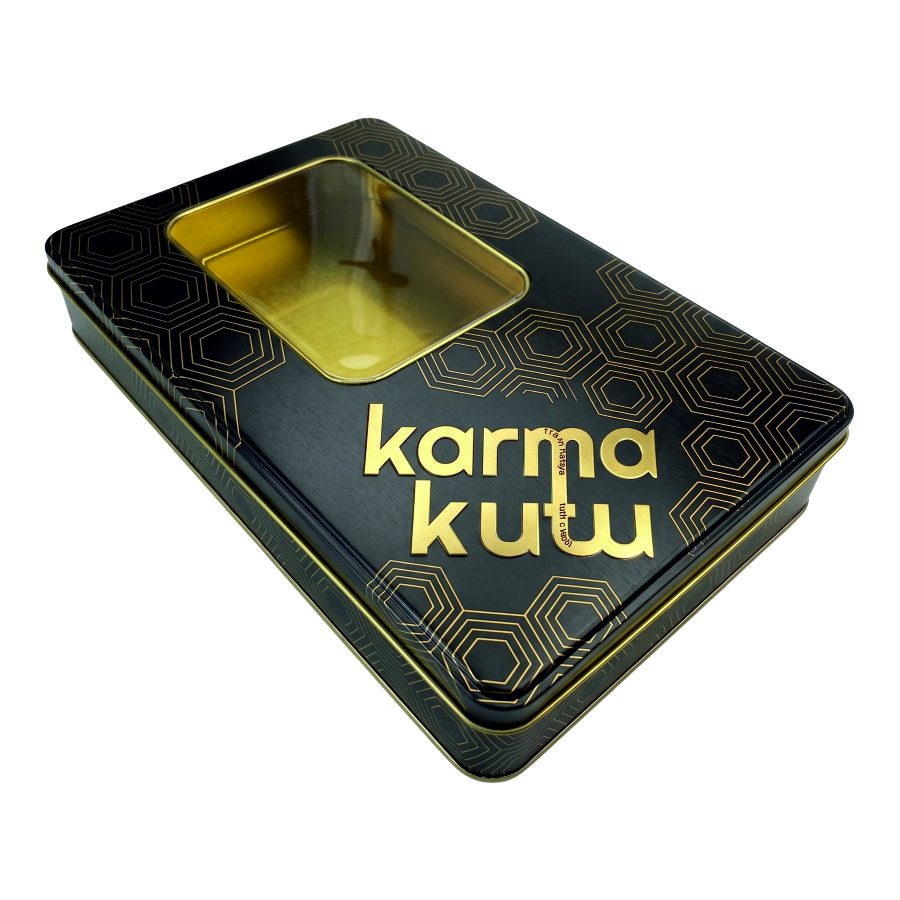 Pencereli  Teneke Baklava Kutusu